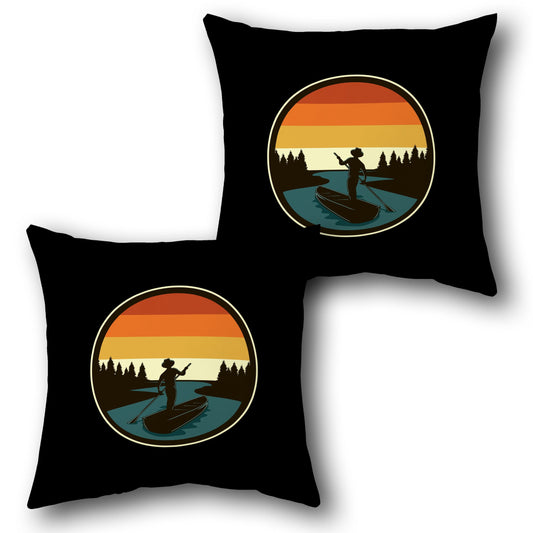 Sun Canoe Adventure  Design Cushion Single (Front & Back)