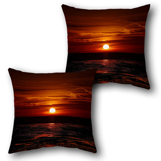 Fiery Horizon Sun    Design Cushion Single (Front & Back)