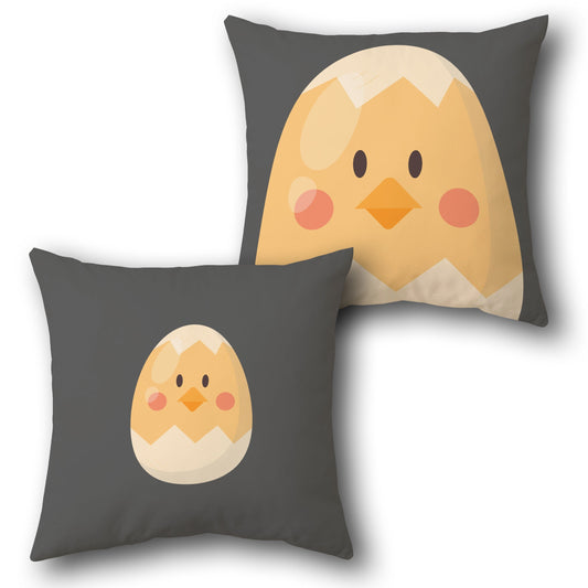Hatchling Chick in Shell    Design Cushion Single (Front & Back)