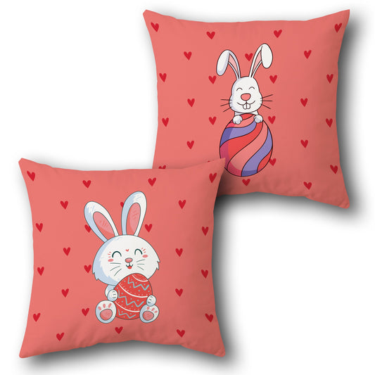 Sweetheart Easter Bunny    Design Cushion Single (Front & Back)