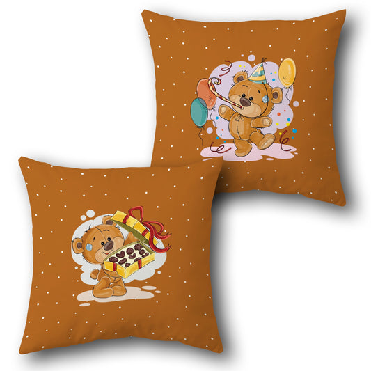 Teddy’s Celebration  Design Cushion Single (Front & Back)