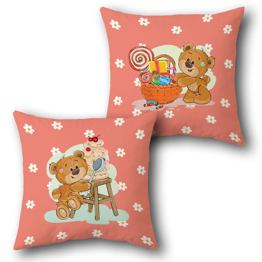Sweet Treats Teddy    Design Cushion Single (Front & Back)