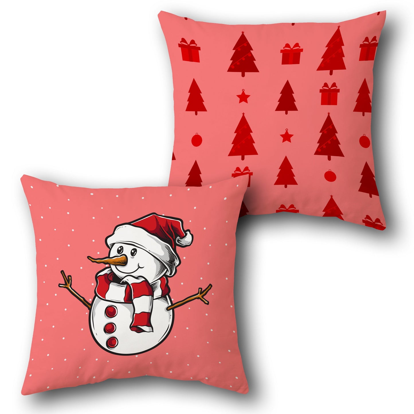 Santa Surfing Throw  - Cyan Design Cushion Single (Front & Back)