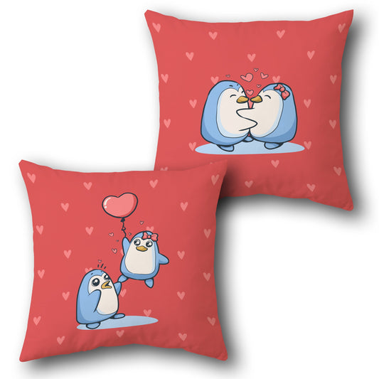 Penguin Love    Design Cushion Single (Front & Back)