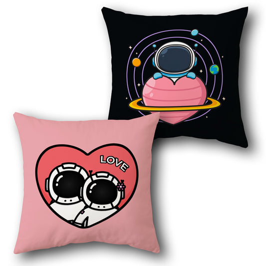 Galactic Love Astronaut  Design Cushion Single (Front & Back)