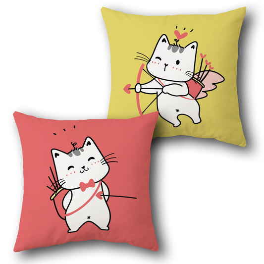 Cupid Kitty  Design Cushion Single (Front & Back)