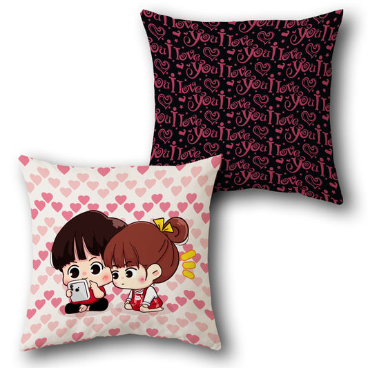 Playful Moment Couple    Design Cushion Single (Front & Back)