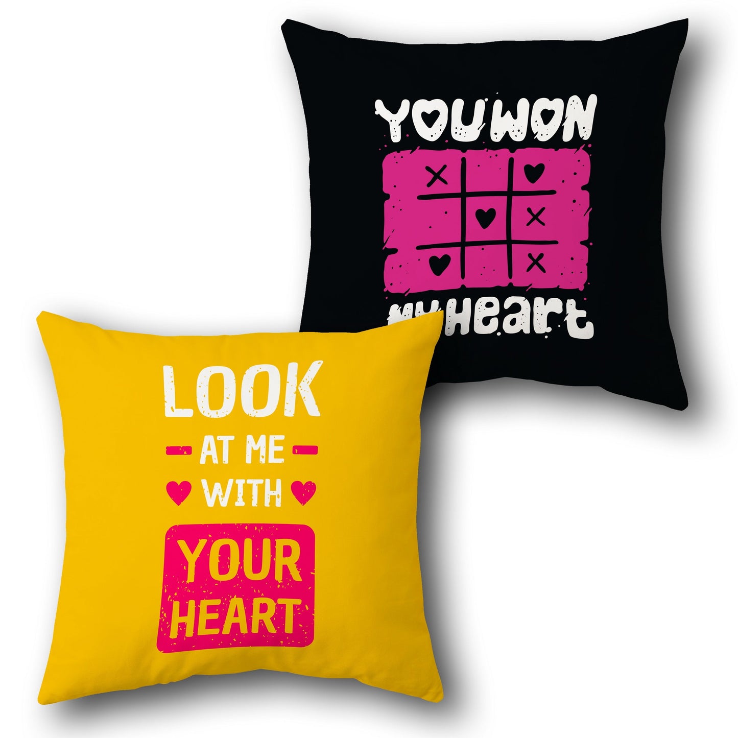 Heartfelt Words Couple  Design Cushion Single (Front & Back)