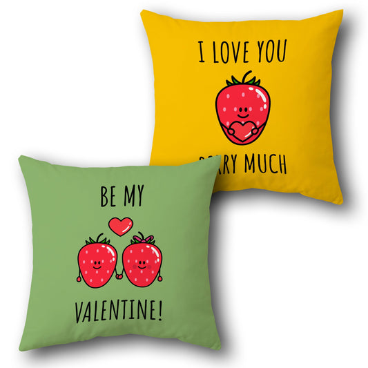 Berry Sweet Love  Design Cushion Single (Front & Back)