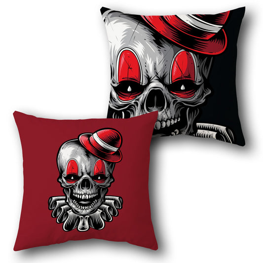 Creepy Clown Skull    Design Cushion Single (Front & Back)