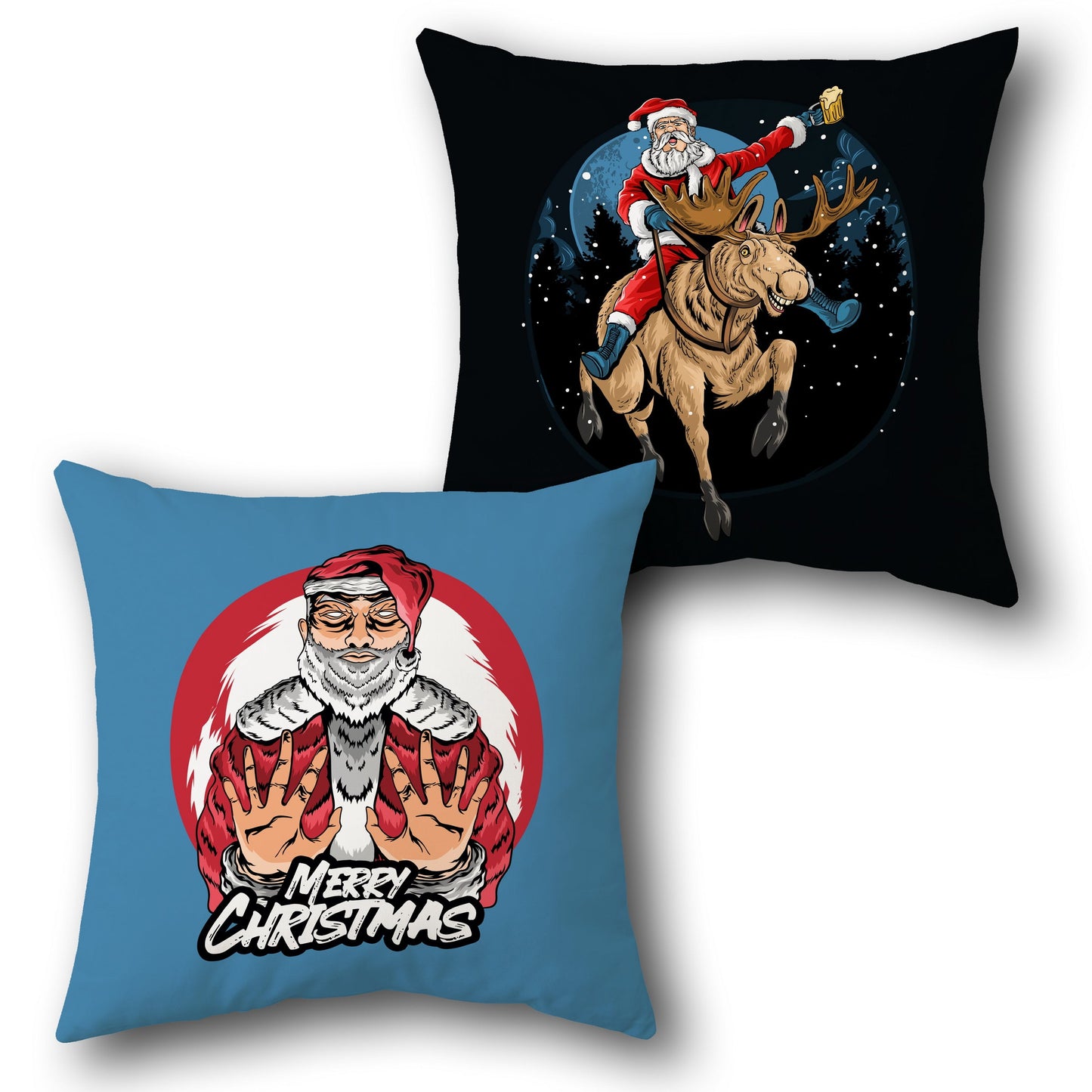 Santa Swagger Christmas  Design Cushion Single (Front & Back)
