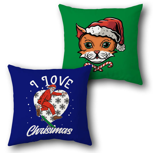 Whimsical Christmas Fun  Design Cushion Single (Front & Back)