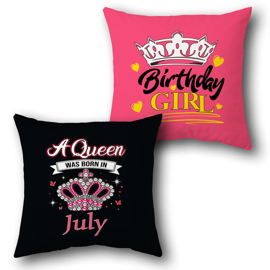 Birthday Queen    – July Edition Design Cushion Single (Front & Back)