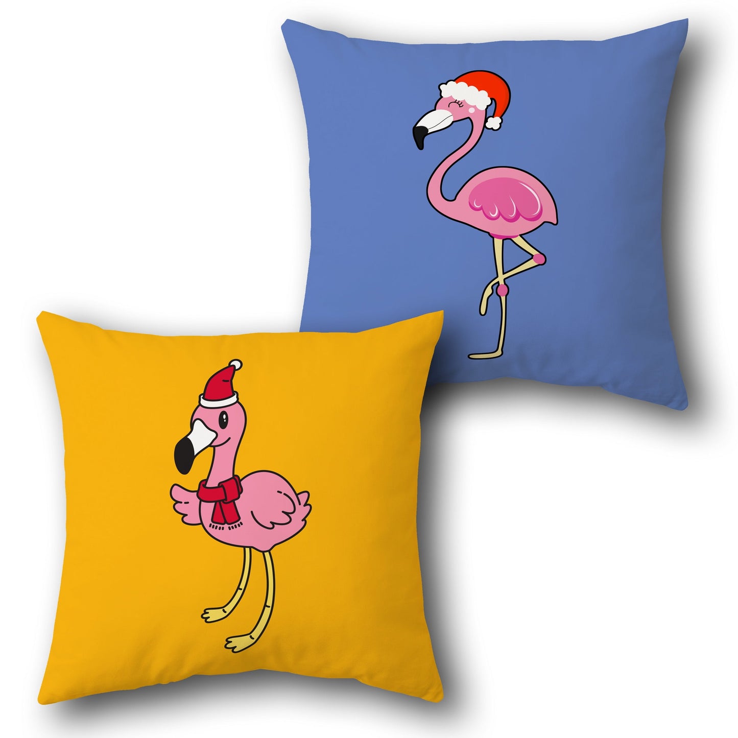 Festive Flamingo  Design Cushion Single (Front & Back)