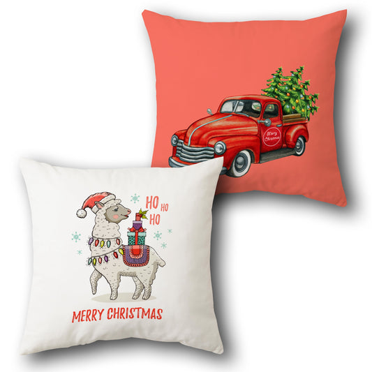 Festive Christmas    Design Cushion Single (Front & Back)