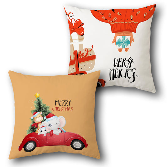 Merry Christmas Adventure    Design Cushion Single (Front & Back)