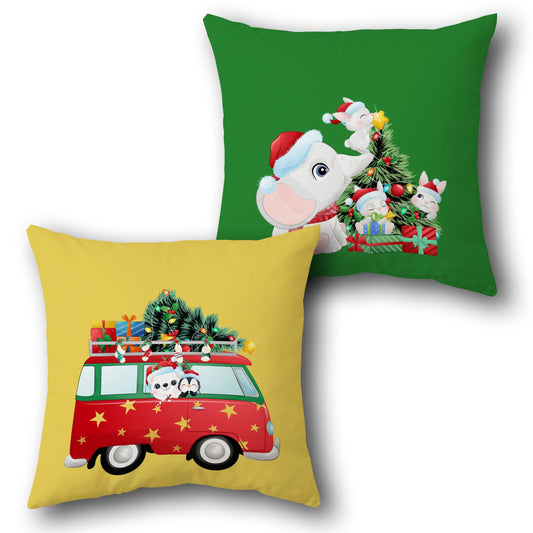 Christmas Road Trip    Design Cushion Single (Front & Back)