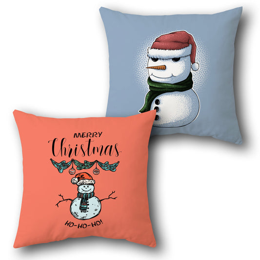 Snowman Cheer    Design Cushion Single (Front & Back)