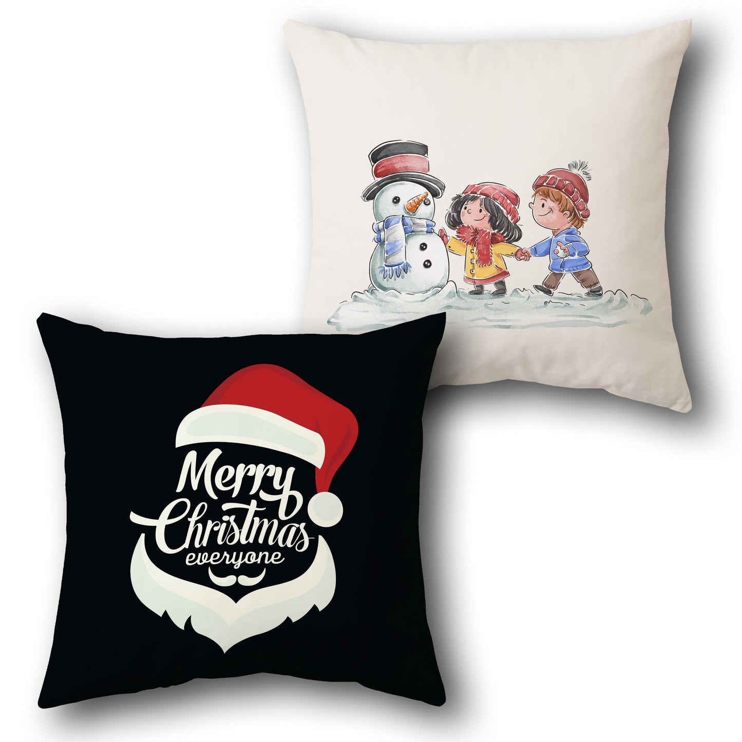 Snowman Friends Christmas  Design Cushion Single (Front & Back)