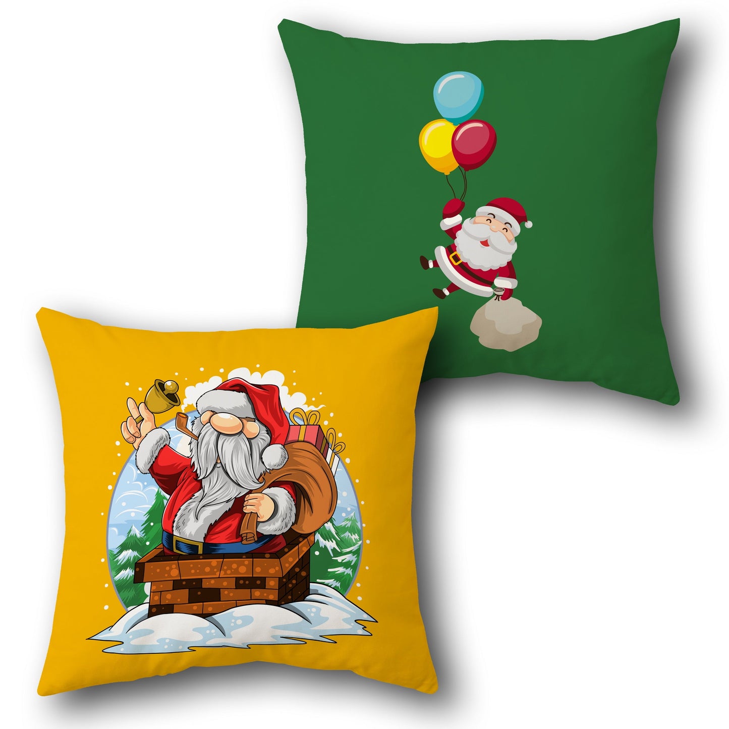 Santa Chimney Adventure  Design Cushion Single (Front & Back)