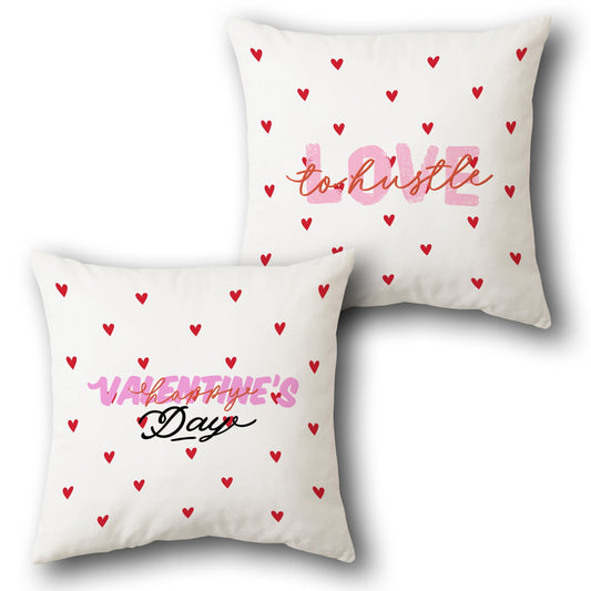 Valentine’s Day & Love Quote Decorative  Design Cushion Single (Front & Back)