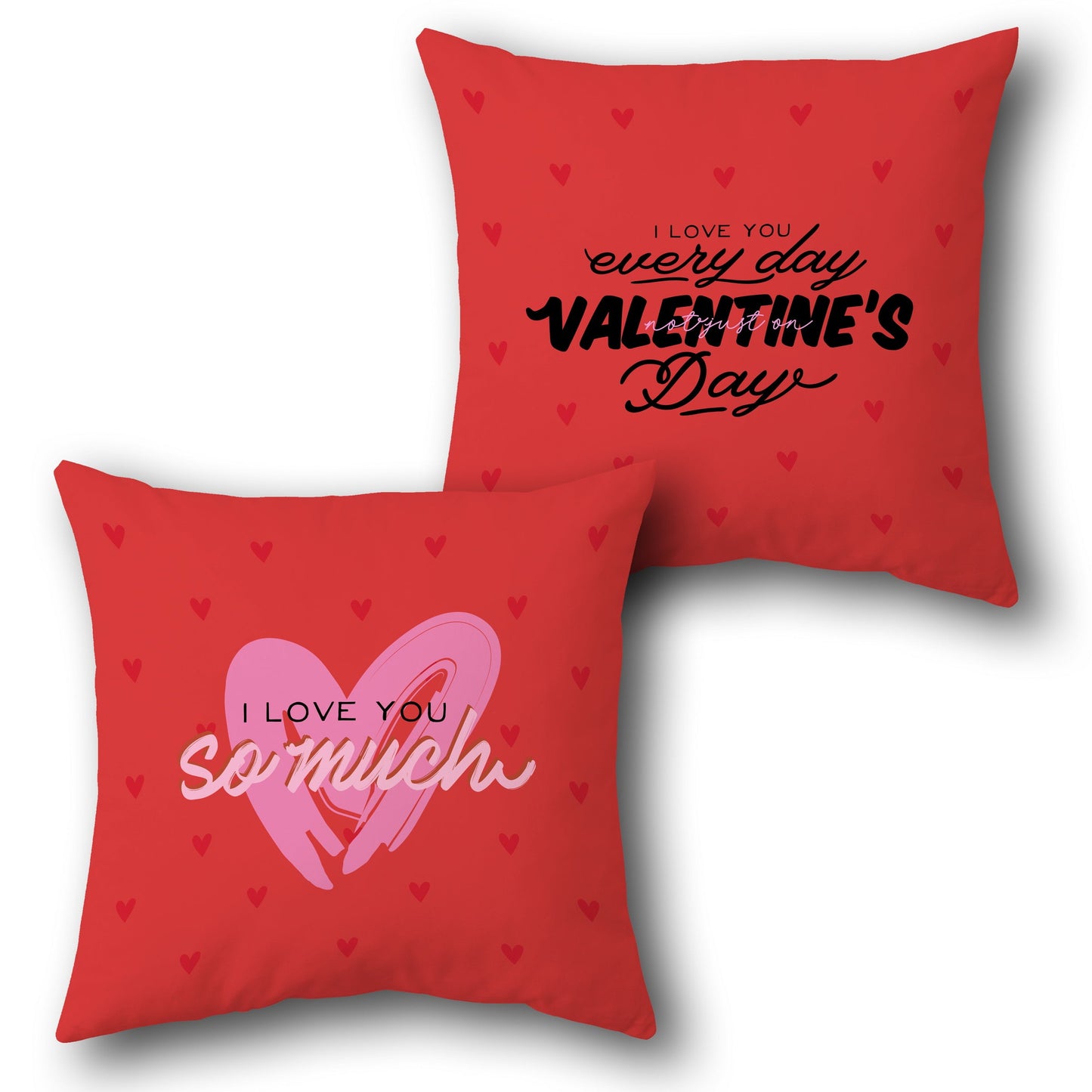 Romantic Red Valentine's Decorative  Design Cushion Single (Front & Back)