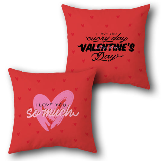 Romantic Red Valentine's Decorative  Design Cushion Single (Front & Back)
