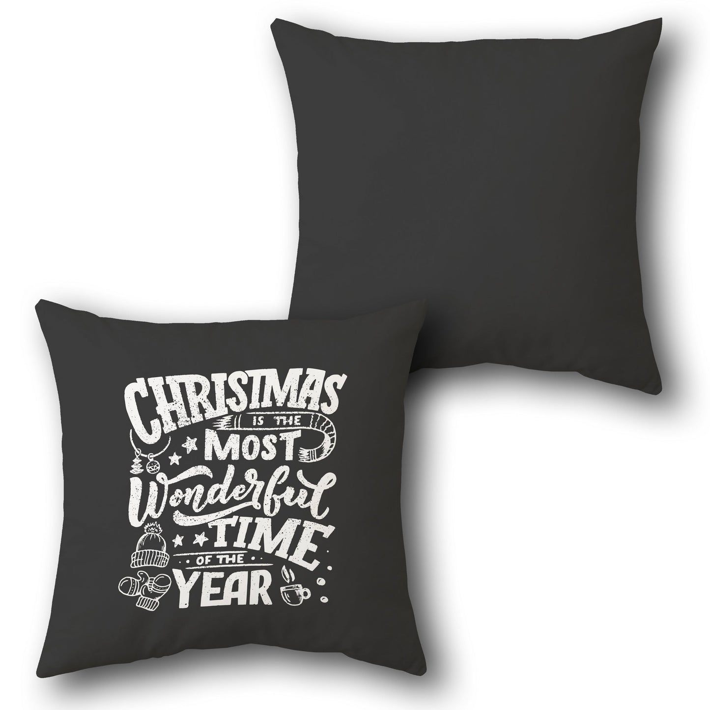 Christmas Quote  – Holiday Cheer Design Cushion Single (Front & Back)