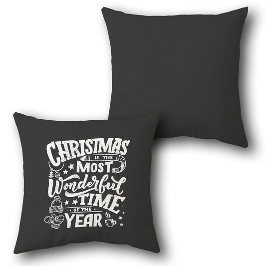 Christmas Quote  – Holiday Cheer Design Cushion Single (Front & Back)