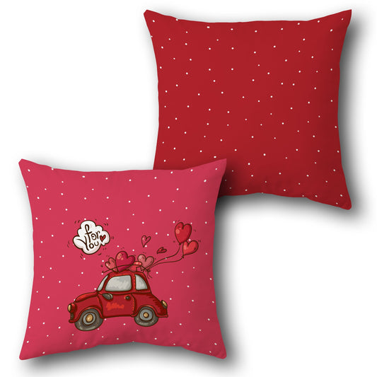 Love Ride  – Romantic Valentine Design Cushion Single (Front & Back)