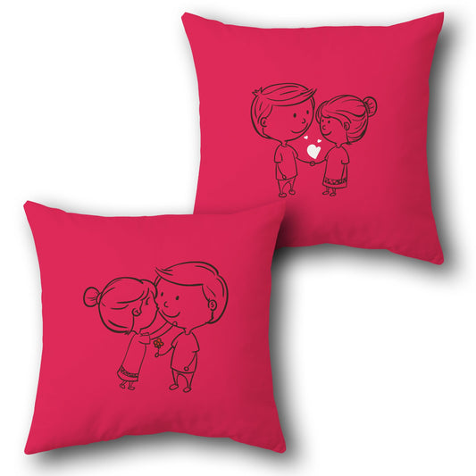 Minimalist Love Couple    Design Cushion Single (Front & Back)