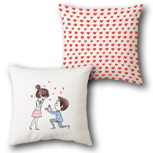 Proposal Love Story  Design Cushion Single (Front & Back)