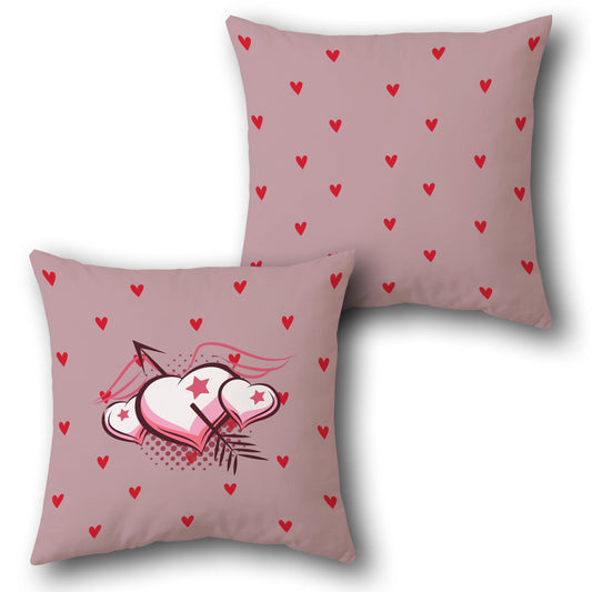 Romantic Hearts Arrow    Design Cushion Single (Front & Back)