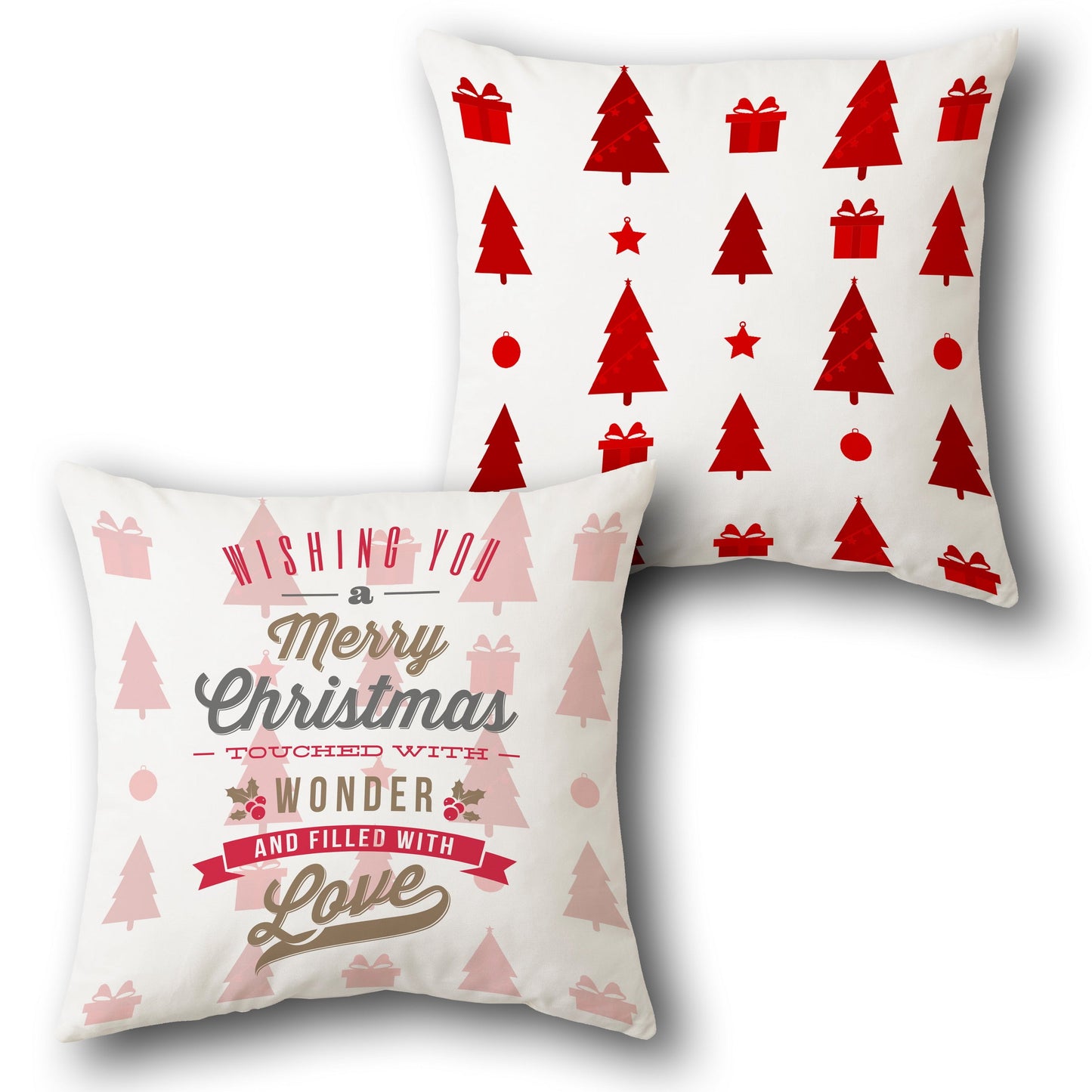 Festive Christmas Quote    Design Cushion Single (Front & Back)