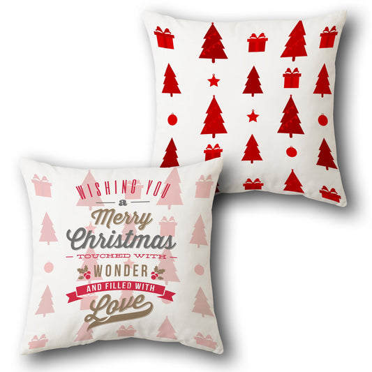 Festive Christmas Quote    Design Cushion Single (Front & Back)