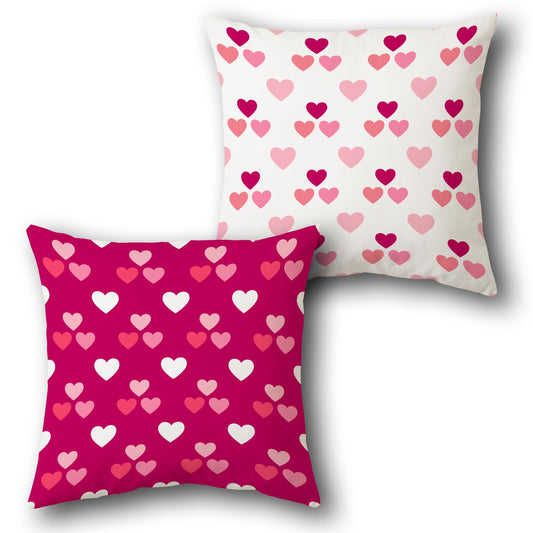 Scattered Hearts    Design Cushion Single (Front & Back)