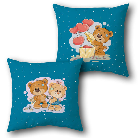 Teddy Bear Surprise Love    Design Cushion Single (Front & Back)