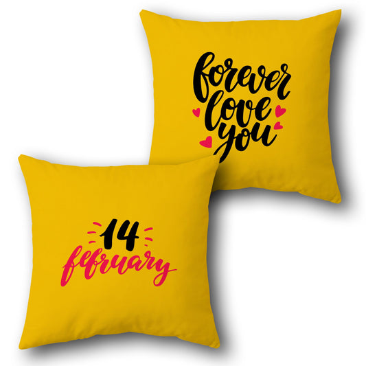 Forever Love Valentine's  Design Cushion Single (Front & Back)