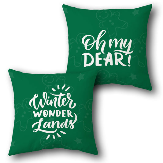 Winter Wonderlands & Oh My Dear  Design Cushion Single (Front & Back)