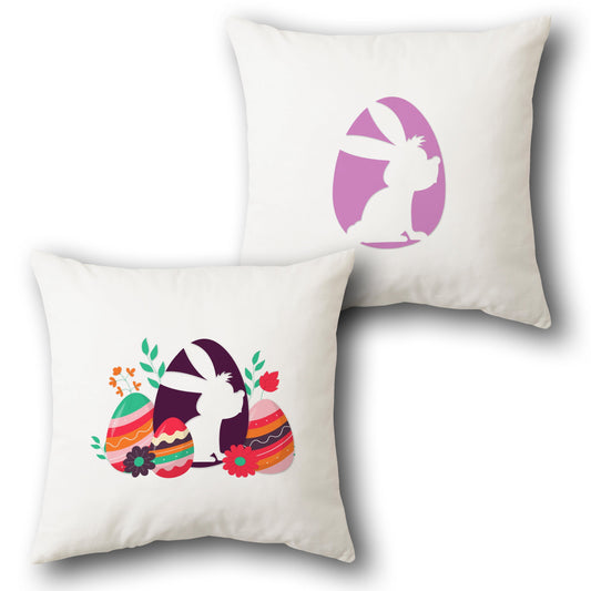 Easter Bunny Silhouette    Design Cushion Single (Front & Back)
