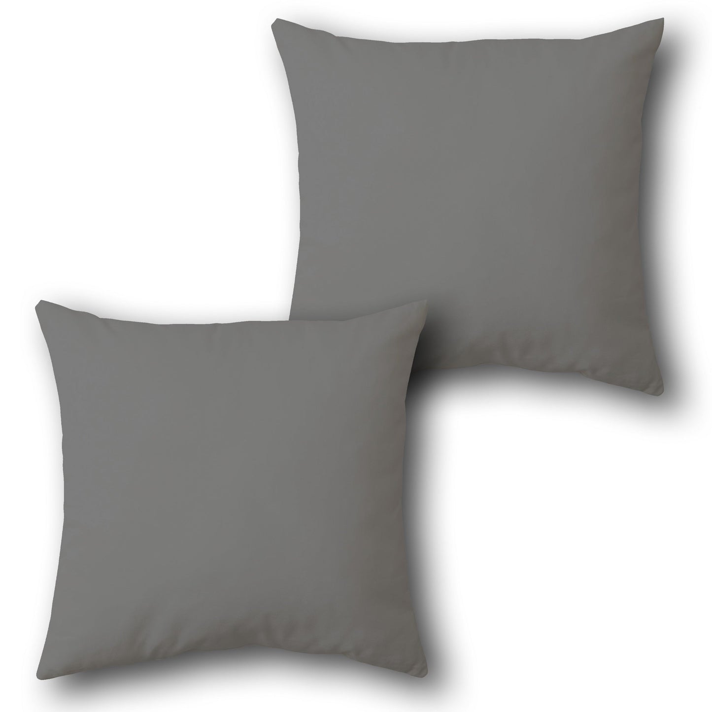Plain Throw Cushion Single (Front & Back) - Gray