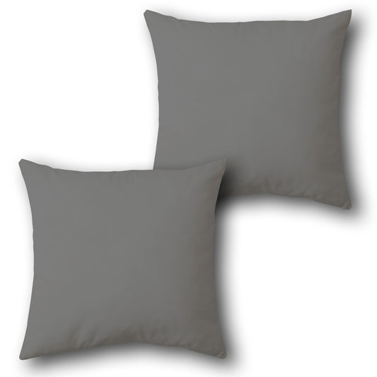 Plain Throw Cushion Single (Front & Back) - Gray