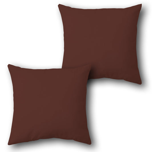 Plain Throw Cushion  Single (Front & Back)- Brown