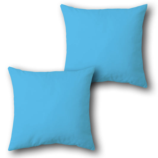 Plain Throw Cushion  Single (Front & Back)- Sky Blue