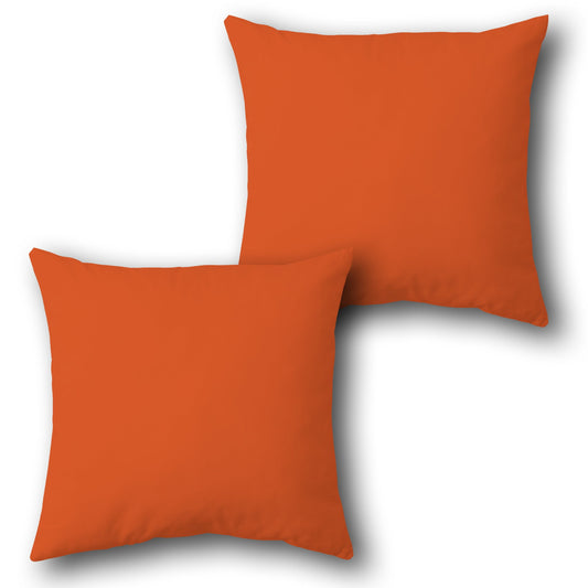 Plain Throw Cushion  Single (Front & Back)- Orange