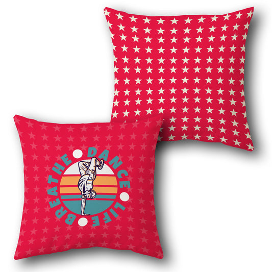 Dance Life Red Star Throw s  Design Cushion Single (Front & Back)