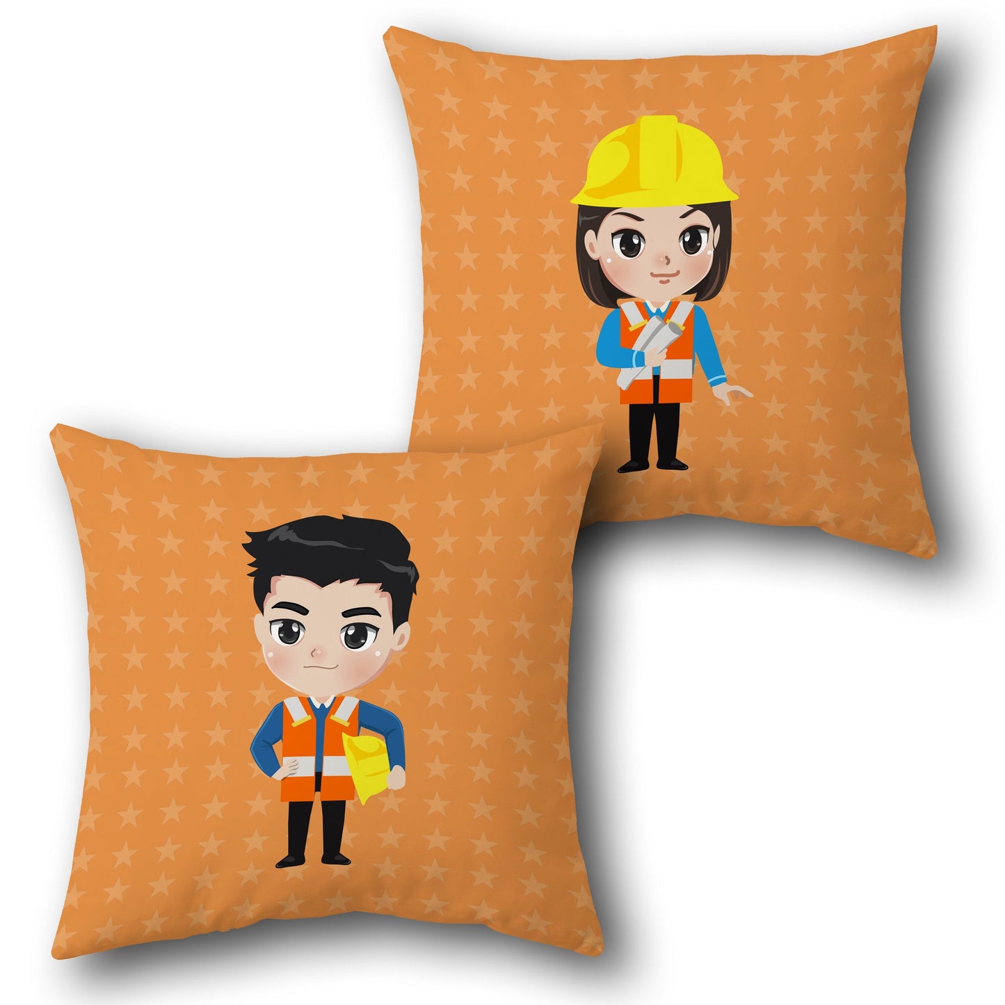 Construction Heroes   – Builder’s Edition Design Cushion Single (Front & Back)
