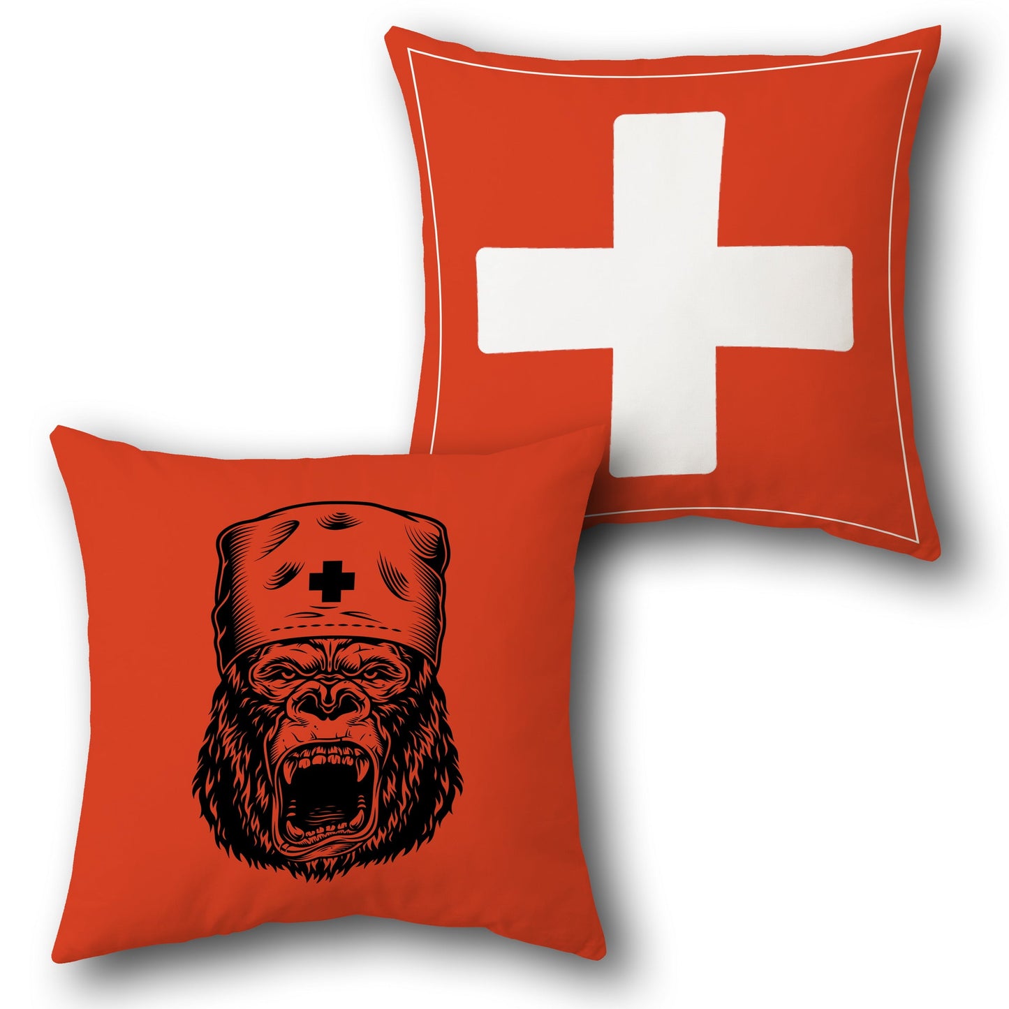 Medic Gorilla   – Wild & Strong Edition Design Cushion Single (Front & Back)
