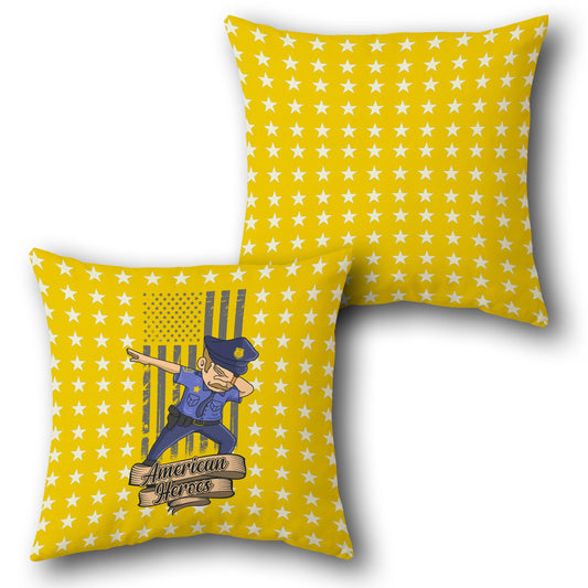 American Heroes Police Tribute   Design Cushion Single (Front & Back)
