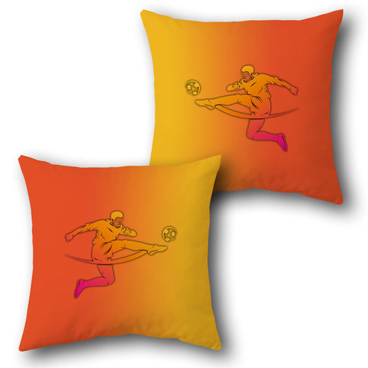 Gradient Soccer Kick Throw   Design Cushion Single (Front & Back)